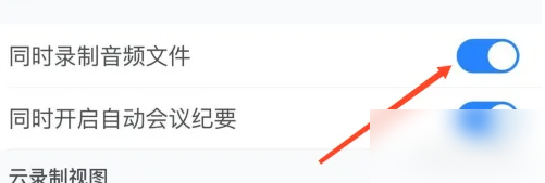 腾讯会议同时录制音频文件怎么设置